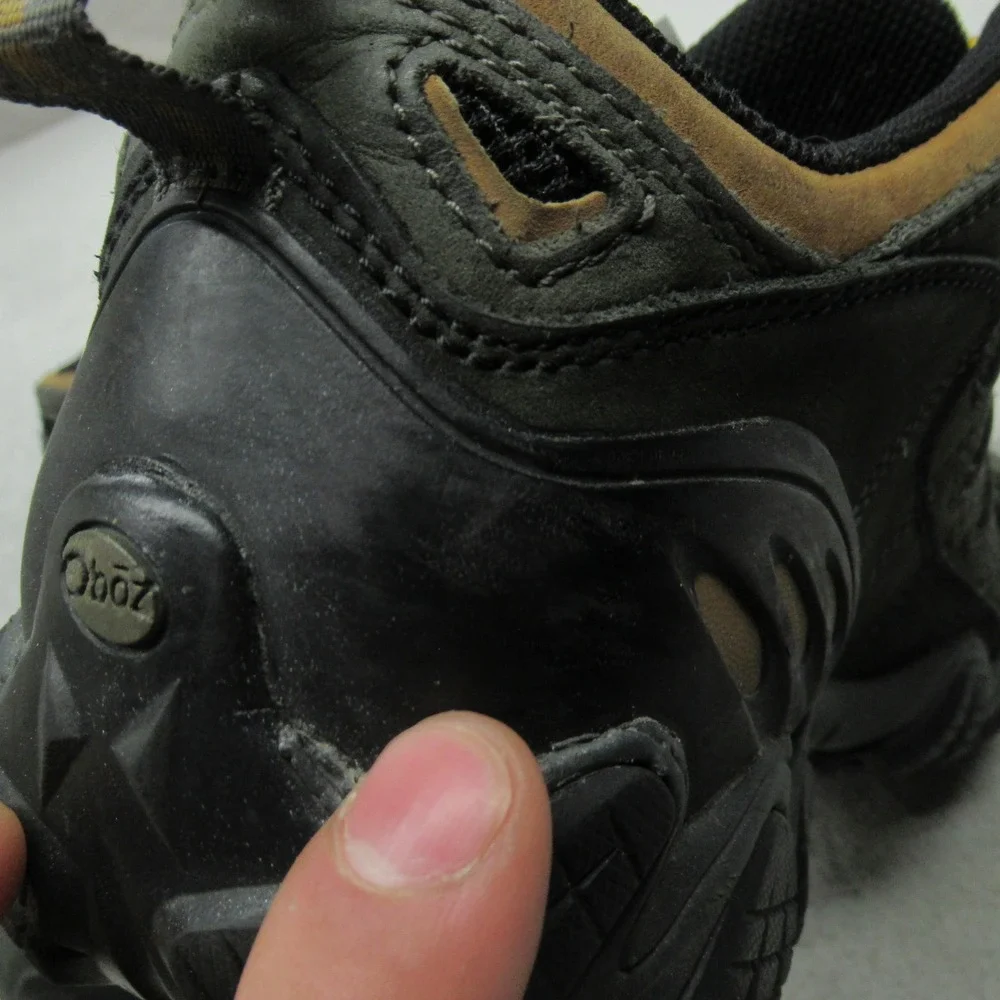 Oboz Men 11.5 Hiking Shoes Green Brown Low Top Walking Athletic Winter Gear‎